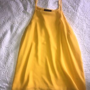 Yellow thin strap top